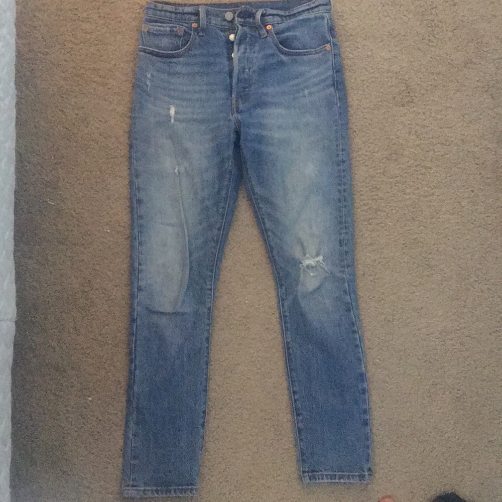 Levi’s 501 stretch skinny jean- post modern blues
